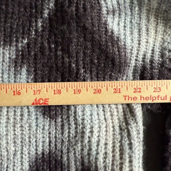 Anthropologie Avalon Tie-Dye Knit Cardigan Sweater Small Gray Cozy Winter - Picture 11 of 11